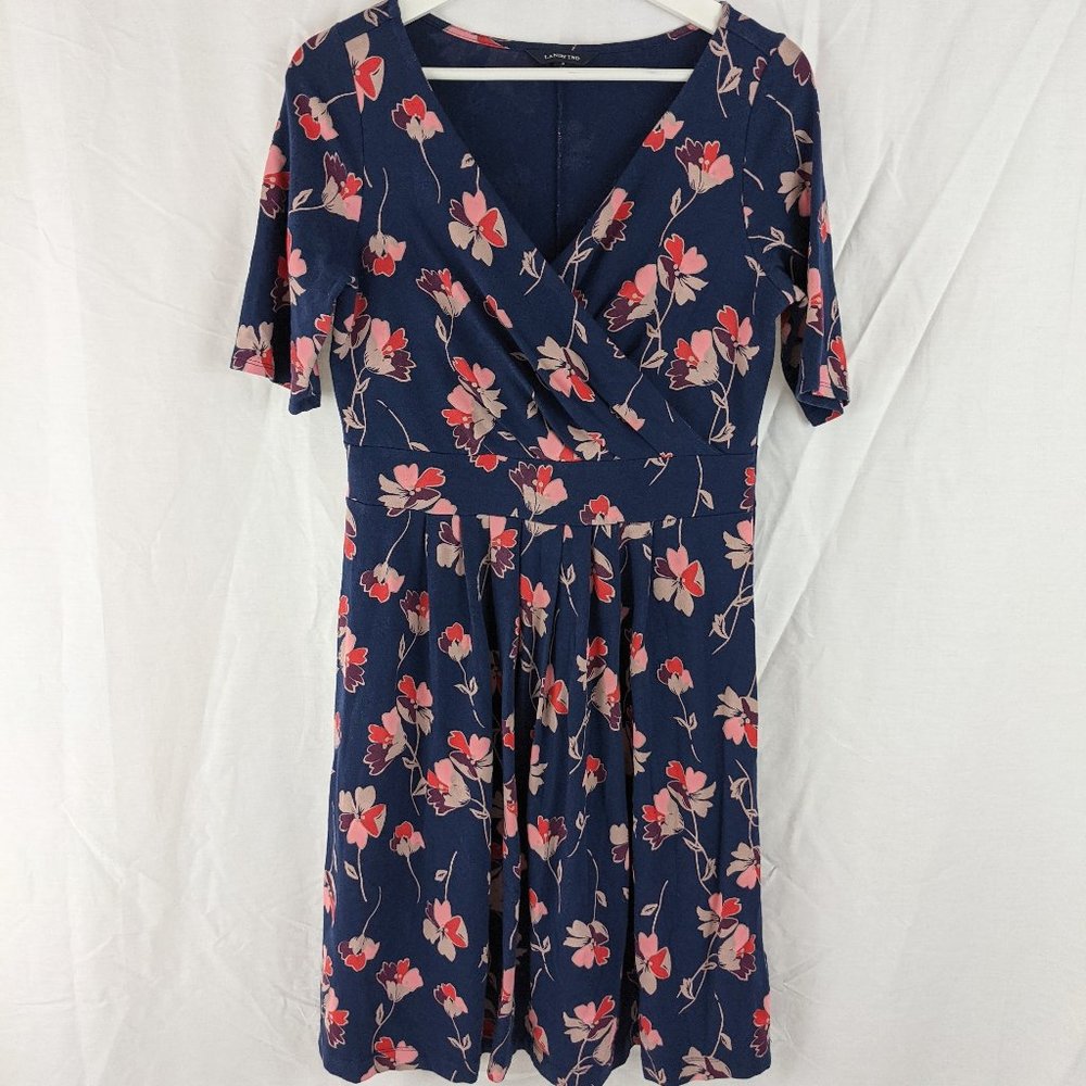 *SALE*2 FOR 20* Land's End Navy Floral Dress Size 6-8